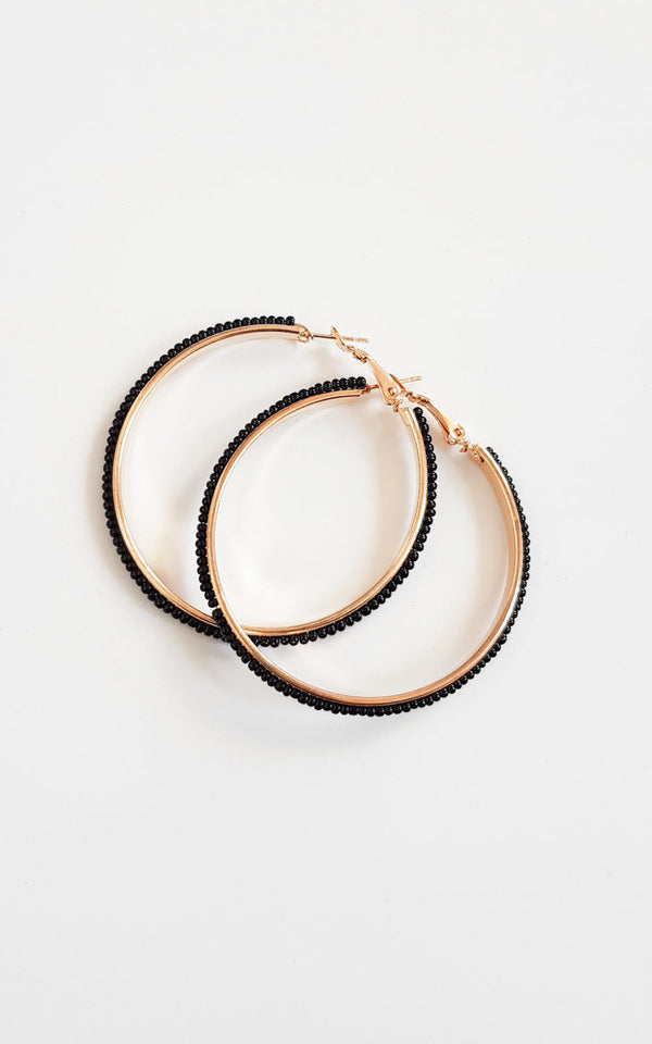 Beaded Hoop Earrings