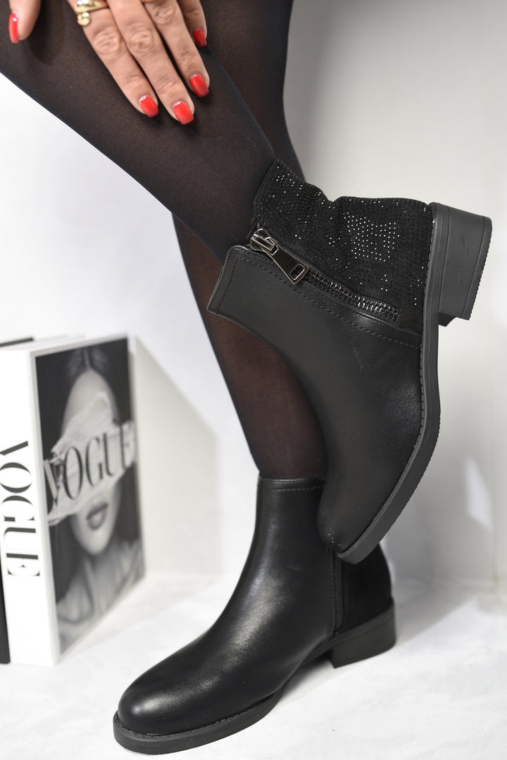 Side Zipper Chelsea Ankle Boots with sleek design and side zipper, offering style and comfort for any occasion. Perfect for enhancing your holiday attire.